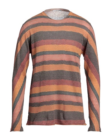 GREY DANIELE ALESSANDRINI Jumper Camel 50% Linen, 50% Polyester