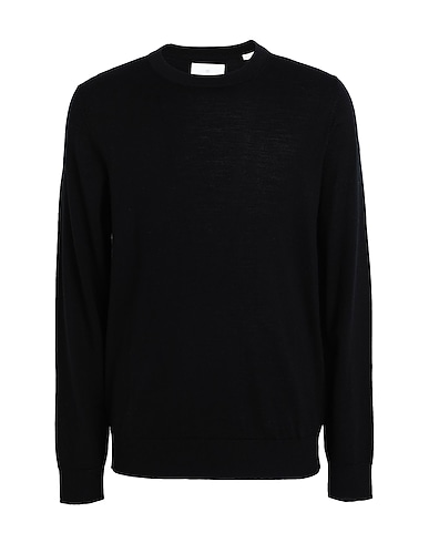 JACK & JONES Sweater Black 100% Merino Wool