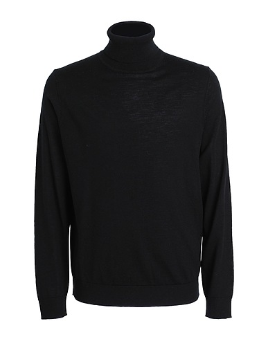 JACK & JONES Turtleneck Black 100% Merino Wool