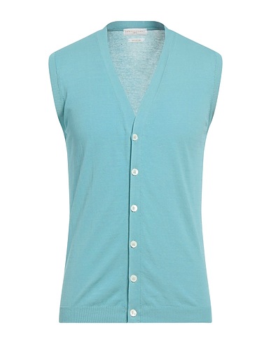 DANIELE FIESOLI Cardigan Turquoise 100% Cotton