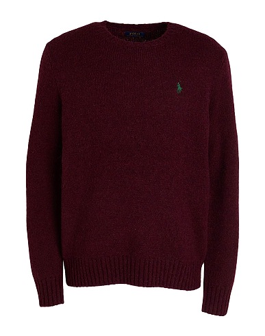 POLO RALPH LAUREN Pullover  TEXTURED CREWNECK SWEATER 
 Bordeaux 42% Lana, 38% Lana di alpaca, 20% Nylon riciclato