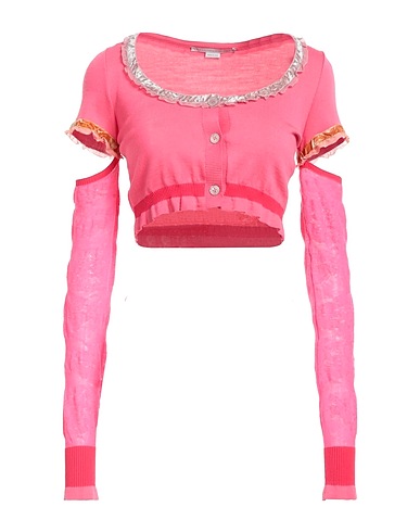 STELLA McCARTNEY Cardigan Fuchsia 100% Virgin Wool, Polyamide, Viscose, Polyester
