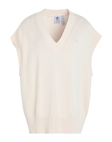 ADIDAS ORIGINALS Pullover KNIT VEST Elfenbein 100% Baumwolle