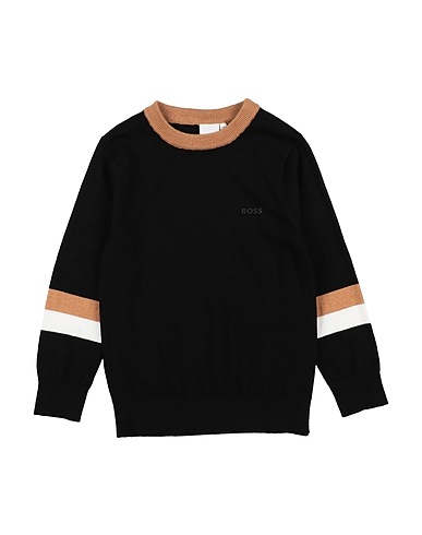 BOSS Pullover Nero 80% Cotone, 20% Lana