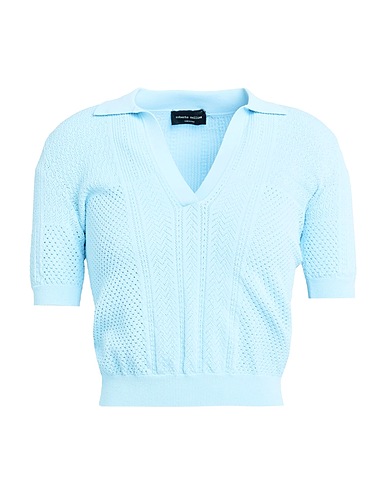 ROBERTO COLLINA Sweater Sky blue 83% Viscose, 17% Polyester