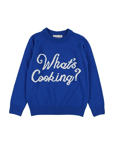 MINI RODINI Pullover BLU 55% Lana organica, 45% Cotone organico