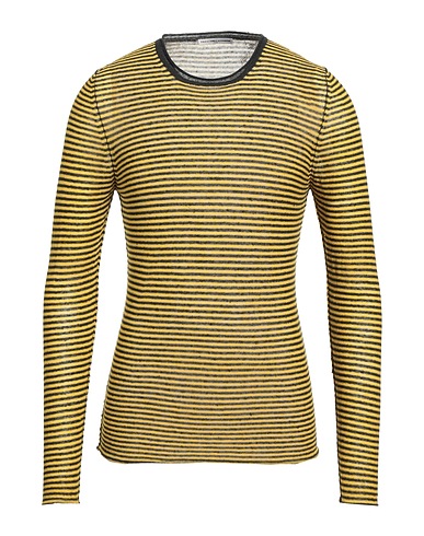 GREY DANIELE ALESSANDRINI Jumper Yellow 85% Cotton, 15% Nylon
