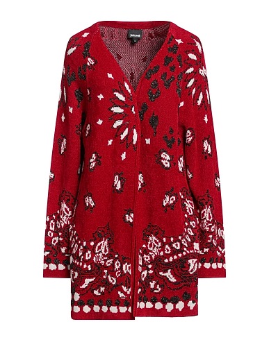 JUST CAVALLI Кардиган Красный 29% Вискоза, 28% Акрил, 28% Шерсть, 14% Хлопок, 1% Полиэстер