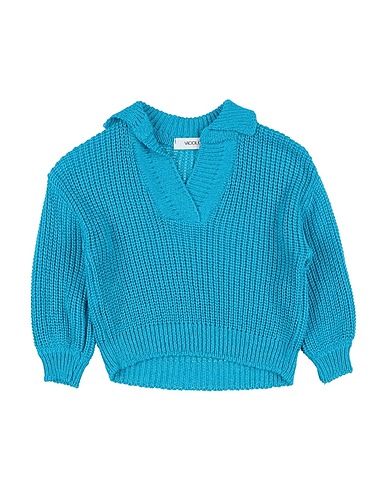 VICOLO Jumper Turquoise 50% Acrylic, 50% Cotton