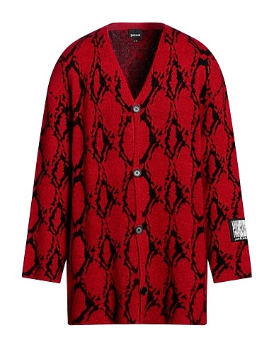 JUST CAVALLI Cardigan Red 40% Wool, 36% Acrylic, 12% Polyamide, 12% Mohair wool