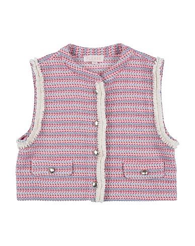 PLEASE Cardigan Fuchsia 64% Cotton, 32% Polyester, 2% Other Fibres, 2% Viscose