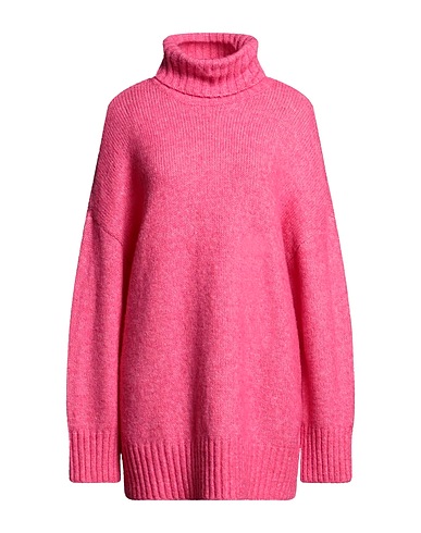 PIECES Rollkragenpullover Fuchsia 50% Recyceltes Polyester, 27% Polyester, 20% Acryl, 3% Elastan