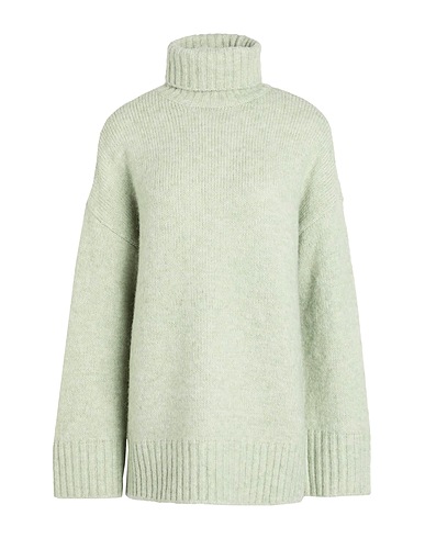 PIECES Polo neck Light green 50% Recycled polyester, 27% Polyester, 20% Acrylic, 3% Elastane