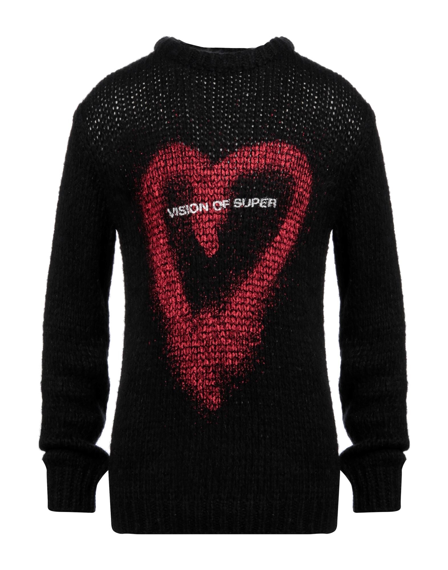 ニット・セーター VISION OF SUPER Men Sweater VS01514 BLACK Black VISION OF SUPER | Black Men's Sweater | YOOX