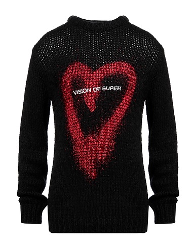VISION OF SUPER Jumper Black 50% Acrylic, 30% Polyamide, 10% Wool, 10% Mohair wool