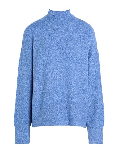 VERO MODA Polo neck Blue 51% Recycled polyester, 33% Polyester, 8% Wool, 5% Nylon, 3% Elastane