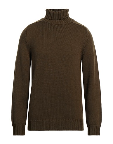DONDUP Polo neck Military green 100% Wool
