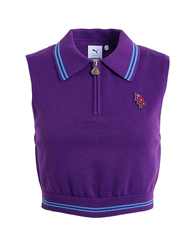 DAPPER DAN x PUMA Jumper PUMA x DAPPER DAN W Cropped Polo
 Purple 60% Cotton, 40% Polyester