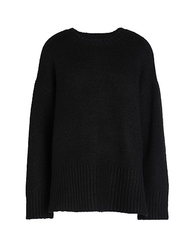 PIECES Pullover Nero 50% Poliestere riciclato, 27% Poliestere, 20% Acrilico, 3% Elastan