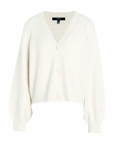 VERO MODA Cardigan Ivory 51% Recycled polyester, 33% Polyester, 8% Wool, 5% Nylon, 3% Elastane