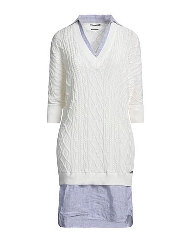 JACOB COHЁN Short dress 100% Pima Cotton, Linen