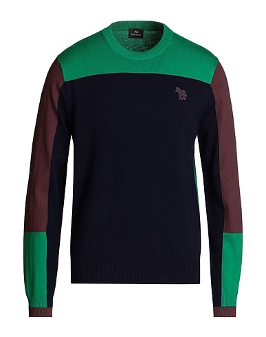 PS PAUL SMITH Pullover Verde smeraldo 60% Cotone, 30% Nylon, 10% Lana
