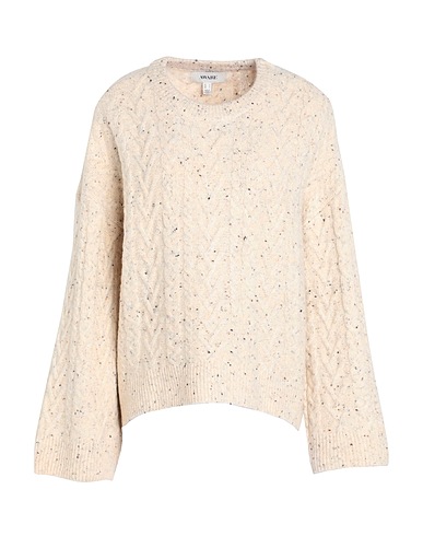 VERO MODA Pullover Elfenbein 52% Recyceltes Polyester, 34% Acryl, 10% Wolle, 4% Elastan