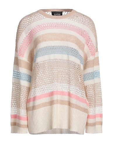 SLY010 Kaschmirpullover  Beige 75% Kaschmir, 25% Seide