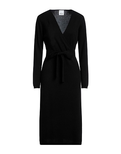 ALLUDE Midi dress Black 70% Cotton, 30% Cashmere