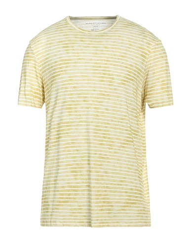 MAJESTIC FILATURES T-shirt Lime green 67% Viscose, 28% Linen, 5% Elastane