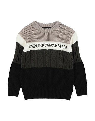 EMPORIO ARMANI Pullover Verde scuro 50% Acrilico, 50% Lana Vergine, Poliammide, Elastan