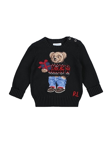 POLO RALPH LAUREN Jersey Polo Bear Sweater Negro 100% Algodón, Lana, Otras Fibras
