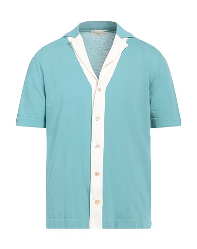 FILIPPO DE LAURENTIIS Strickjacke Tūrkis 100% Baumwolle