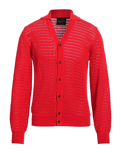 ROBERTO COLLINA Cardigan Rosso 100% Cotone