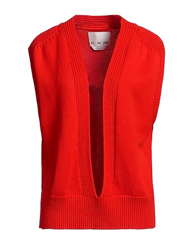 SA SU PHI Maglia in Cachemire Rosso 100% Cachemire