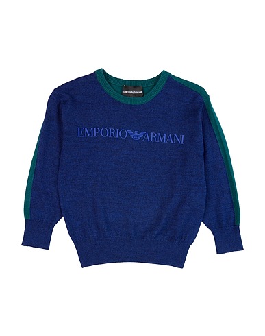 EMPORIO ARMANI Pullover Blu navy 50% Acrilico, 50% Lana Vergine, Poliammide, Elastan