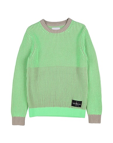CALVIN KLEIN JEANS Jumper Lime green 51% Cotton, 49% Acrylic