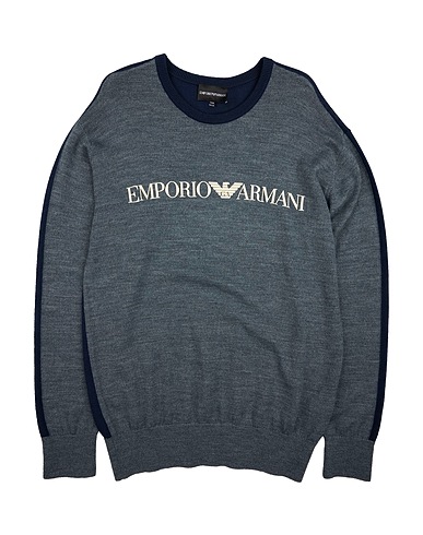EMPORIO ARMANI Pullover Blu notte 50% Acrilico, 50% Lana Vergine