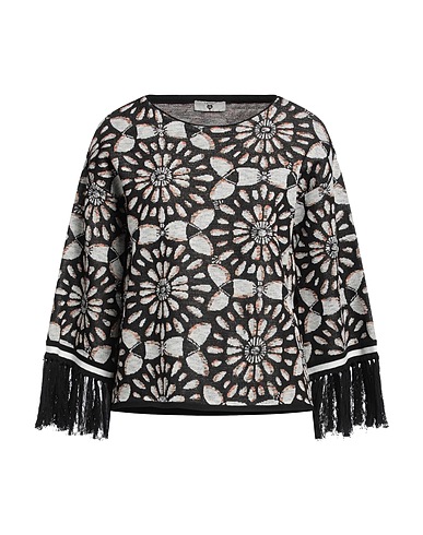 TWINSET Jumper Black 52% Polyester, 29% Viscose, 14% Polyamide, 5% Metallic fiber, Cotton