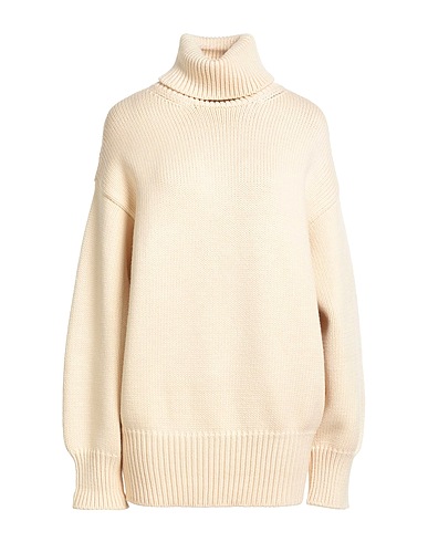 THE ROW Polo neck Beige 95% Merino Wool, 5% Polyester