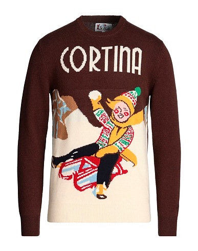 MC2 SAINT BARTH Sweater HERON C
 Brown 40% Wool, 25% Viscose, 25% Polyamide, 10% Cashmere