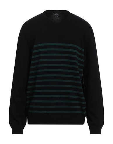 A.P.C. Pullover Nero 50% Cachemire, 50% Cotone
