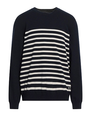 A.P.C. Pullover Blu notte 50% Cachemire, 50% Cotone