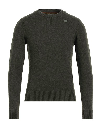 K-WAY Pullover Vert militaire 80% Laine, 20% Polyamide