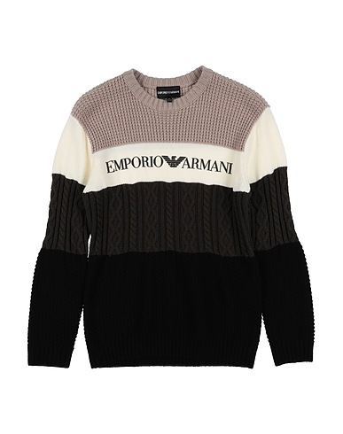 EMPORIO ARMANI Jumper Dark green 50% Acrylic, 50% Virgin Wool, Polyamide, Elastane
