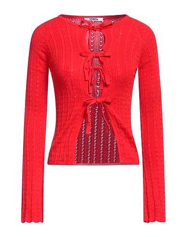 VIVETTA Strickjacke Rot 100% Baumwolle