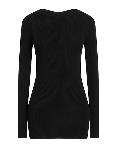 RICK OWENS プルオーバー ブラック バージンウール 100%