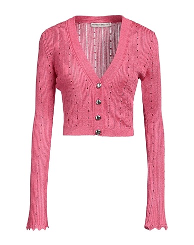 ALESSANDRA RICH Cardigan Magenta 80% Acetate, 10% Polyester, 10% Polyamide