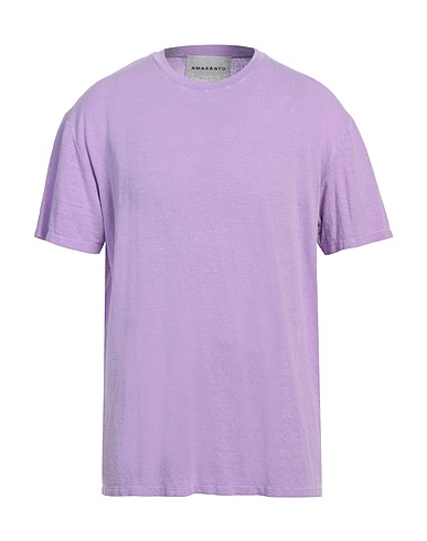 AMARANTO Basic T-Shirt Lilac 92% Linen, 8% Elastane