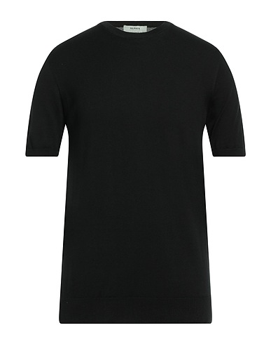 ALPHA STUDIO Jumper Black 100% Cotton